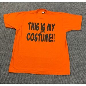 VTG Screen Stars Best T Shirt Mens Large Orange Single Stitch Halloween USA 90s‎